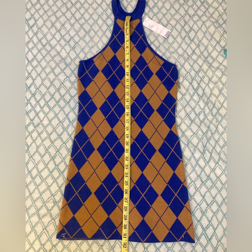 Lost in the 🔥 NWT Urban Outfitters Charlie Argyle Knit Mini Dress - Picture 3 of 4